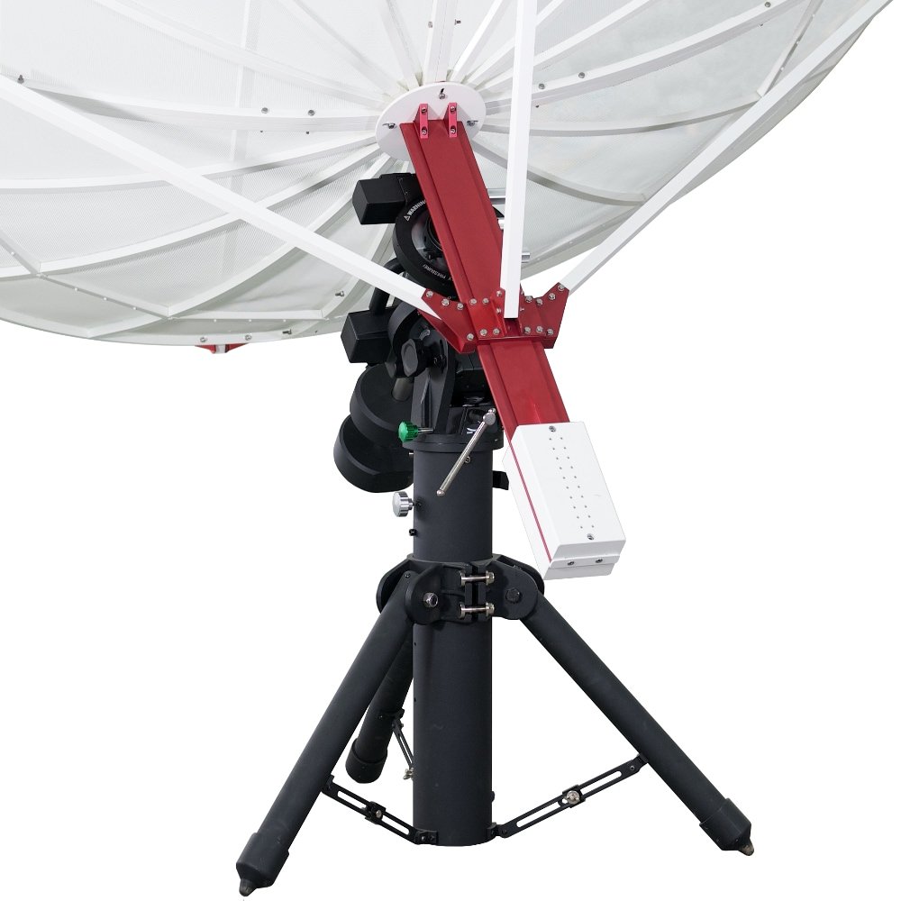 SPIDER 230C 2.3 meter diameter compact radio telescope: equatorial mount support device