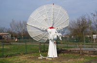 Upgraded SPIDER 300A radio telescope in Medicina radio telescopes Visitor Center