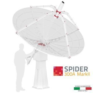 SPIDER 300A MarkII 3.0 meter diameter advanced radio telescope for radio astronomy