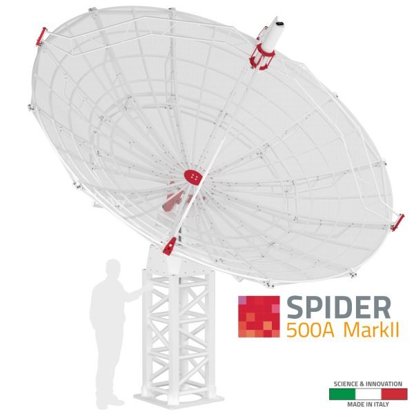 SPIDER 500A MarkII 5.0 meter diameter professional radio telescope
