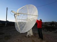SPIDER 300A al Etscorn Observatory (università New Mexico Tech) vicino al VLA aggiornato con il kit Radio-over-Fiber