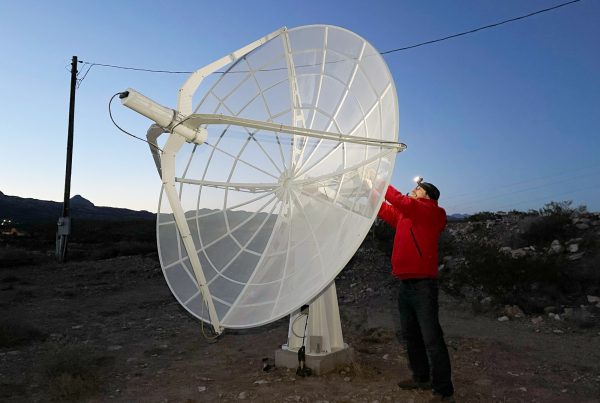 SPIDER 300A at Etscorn Observatory (New Mexico Tech university) near VLA upgraded with Radio-over-Fiber kit