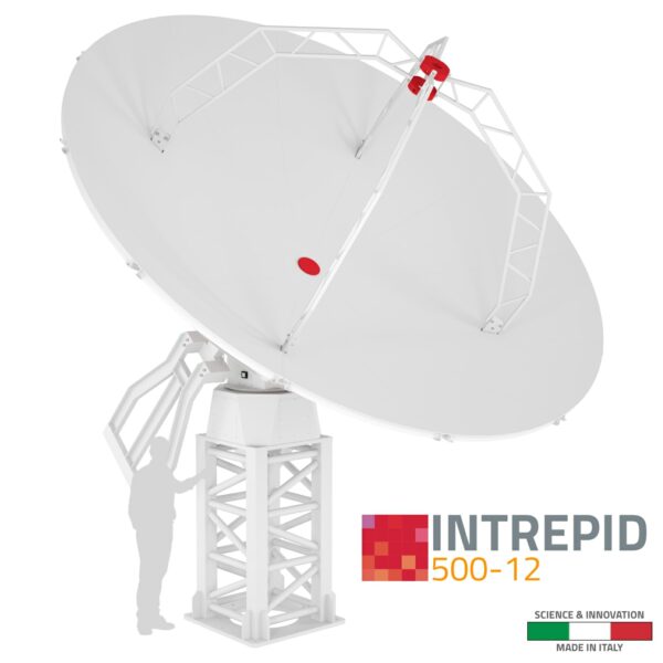 INTREPID 500-12 5.0m ground station antenna system for S/X-band