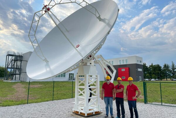 INTREPID 500-12 5.0m ground station antenna system installed in Polo Tecnologico dell'Alto Adriatico, Italy