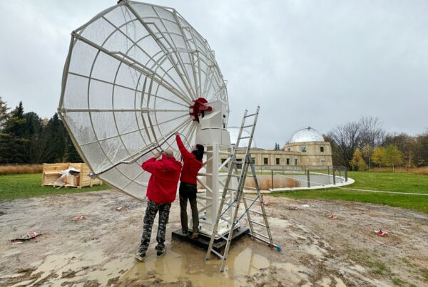 SPIDER 500A MarkII radio telescope installed in Planetarium - Silesian Science Park (Poland)